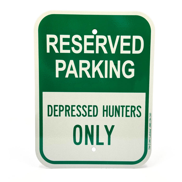Hunting Themed Road Sign Decorations - Humorous Funny Metal Signs for Sportsmen