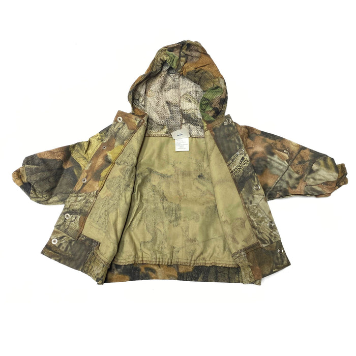 Baby Hooded Camo Bomber Jacket - Realistic Camouflage Pattern Infant Jacket