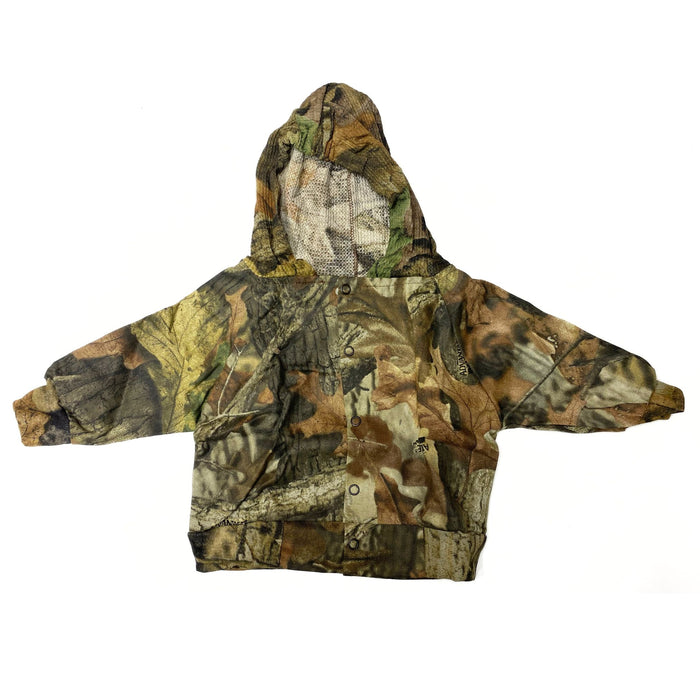 Baby Hooded Camo Bomber Jacket - Realistic Camouflage Pattern Infant Jacket