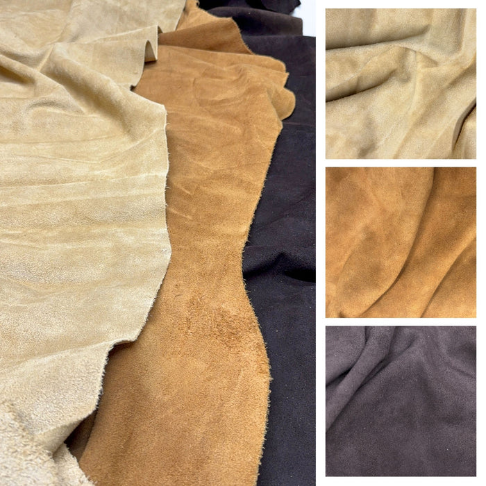 Large Suede Side Split 4-5 oz Cowhide Leather Hides