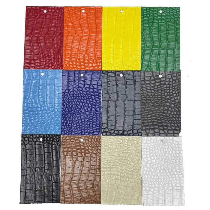 Crocodile Print 3 oz. Fine Cowhide Sides - 20-24 Square Feet Croc Print Leather