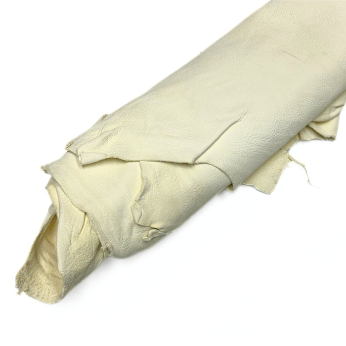 White Soft Deerskin Leather Hide - A Grade - B Grade - 3-4 oz.