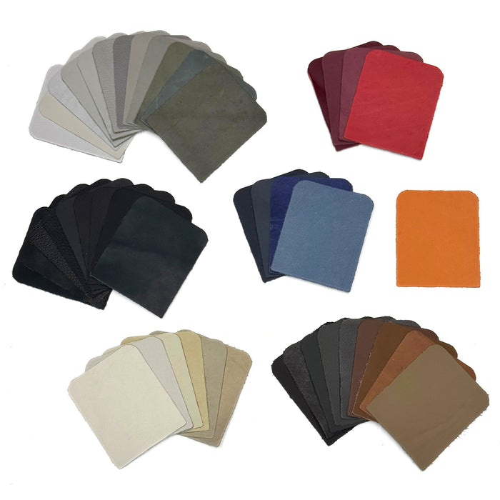 Assorted Upholstery Leather Hides - B+ Grade - 2-3 oz Cowhide - Large - Extra Large