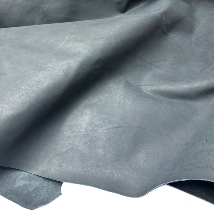 Dark Gray Upholstery Leather - Large Full Hides - Extra Large Full Hides - Cowhide Die Cut Squares