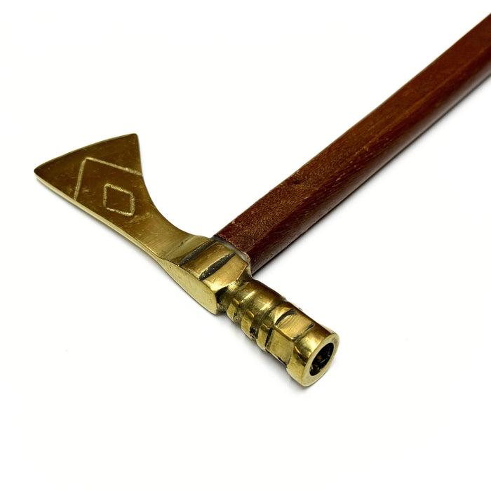 Mini French Style Polished Brass Tomahawk Smoking Pipe