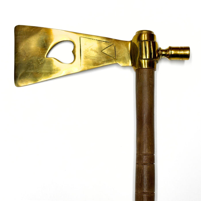 English Style Polished Brass Tomahawk Smoking Pipe