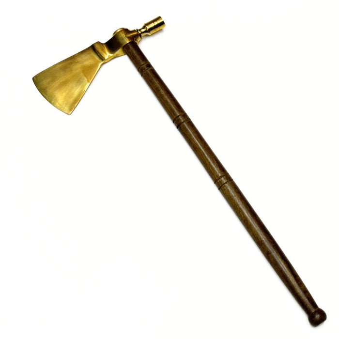 French Style Polished Brass Tomahawk Smoking Pipe