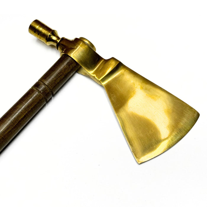 French Style Polished Brass Tomahawk Smoking Pipe