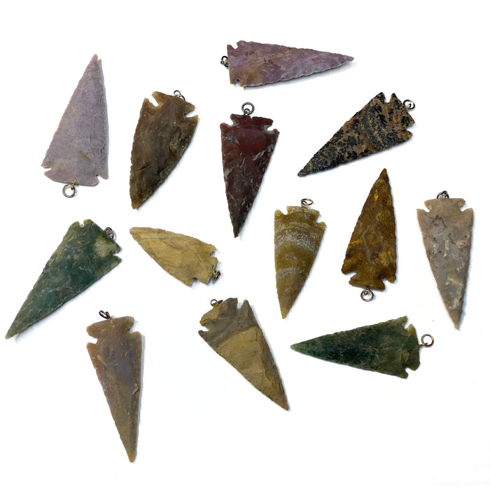 Agate Arrowhead Pendants - Native Jewelry Accessories