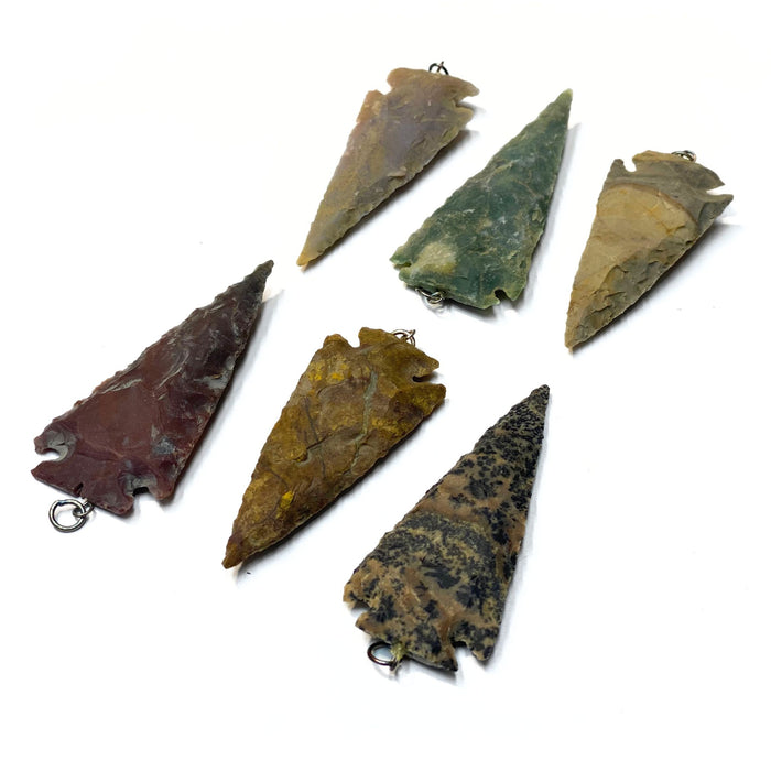 Agate Arrowhead Pendants - Native Jewelry Accessories