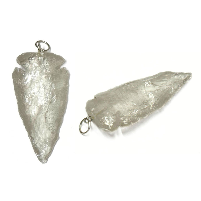 Crystal Arrowhead - Necklace with Adjustable Length Cord or Pendant Only