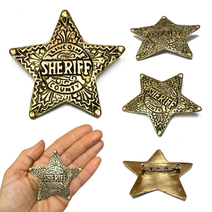 Medium Western Brass Badges