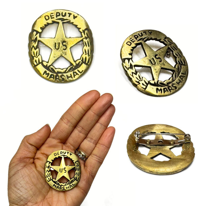 Medium Western Brass Badges