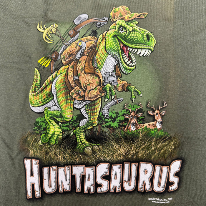 "Huntasaurus" Little Hunter Dinosaur T-shirt - Youth XS