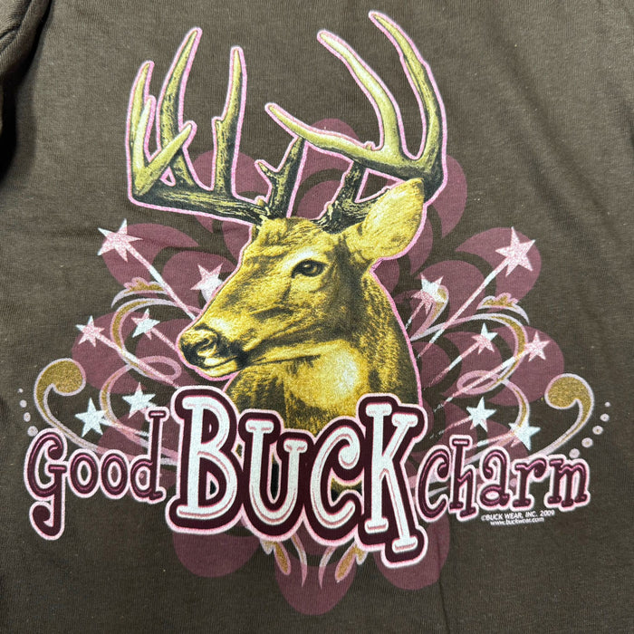 "Good Buck Charm" Little Hunter Girls T-shirt - Youth L - Youth M - Youth S - Youth XS