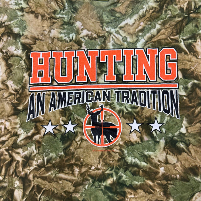 "Hunting: An American Tradition" Camo Tshirt - Adult M