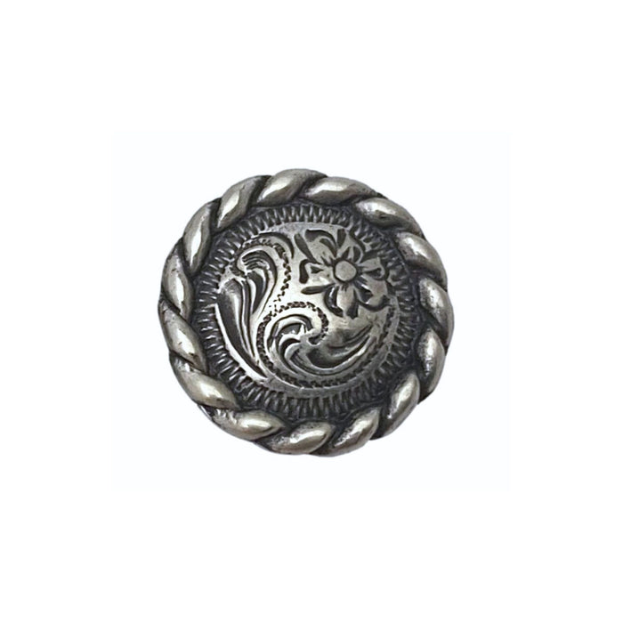 4 Pack Flower Screw Back Conchos - 5/8"