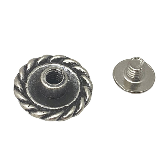4 Pack Flower Screw Back Conchos - 5/8"