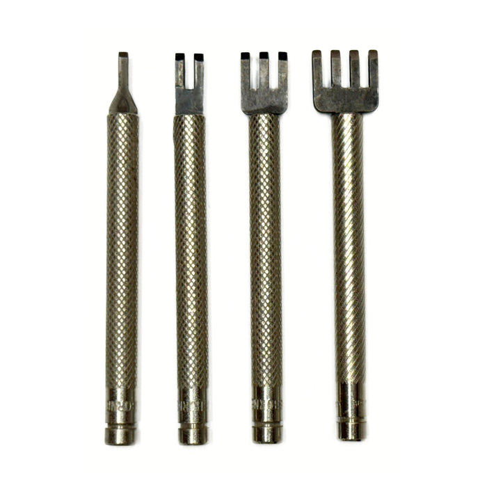Thonging Chisel Leather Craft Tools - 4 Prong - 3 Prong - 2 Prong - 1 Prong