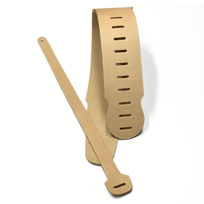 Adjustable DIY Leather Guitar Strap Kit - Personalize Your Own Guitar Strap - 8 oz Natural Russet Oak Leather