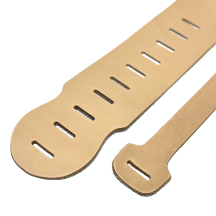 Adjustable DIY Leather Guitar Strap Kit - Personalize Your Own Guitar Strap - 8 oz Natural Russet Oak Leather