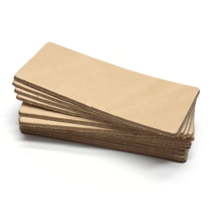 Leather Bookmarks & Key fobs - Oak Vegetable Leather Rectangle Practice Pieces - Can Be Personalized