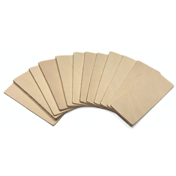 Leather Bookmarks & Key fobs - Oak Vegetable Leather Rectangle Practice Pieces - Can Be Personalized
