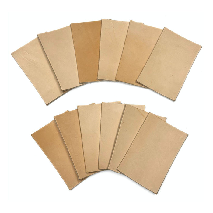 Leather Bookmarks & Key fobs - Oak Vegetable Leather Rectangle Practice Pieces - Can Be Personalized