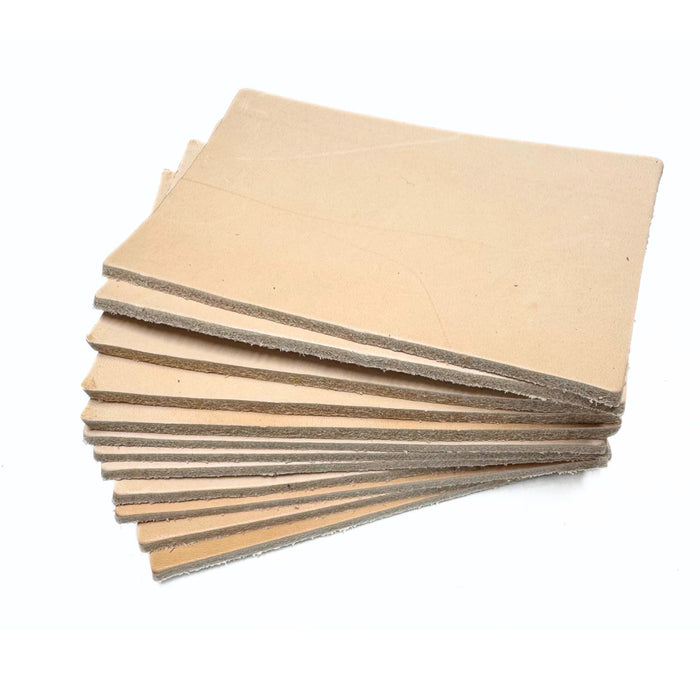 Leather Bookmarks & Key fobs - Oak Vegetable Leather Rectangle Practice Pieces - Can Be Personalized