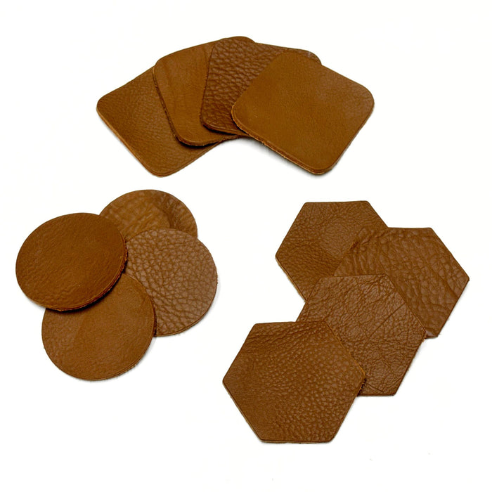 Fine Leather Coasters - 12 pack coaster set