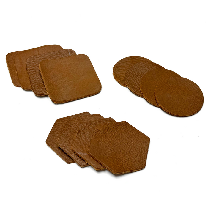 Fine Leather Coasters - 12 pack coaster set