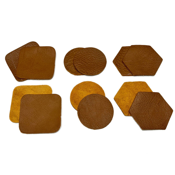 Fine Leather Coasters - 12 pack coaster set