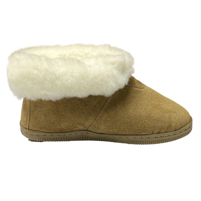 Youth Bootie with Rubber Sole - Indoor-Outdoor Sheepskin Slippers for Children
