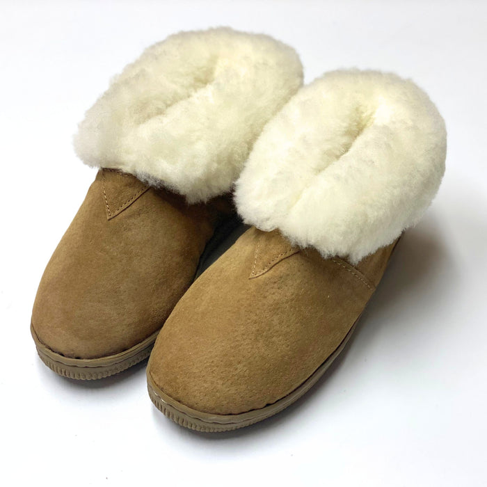 Youth Bootie with Rubber Sole - Indoor-Outdoor Sheepskin Slippers for Children