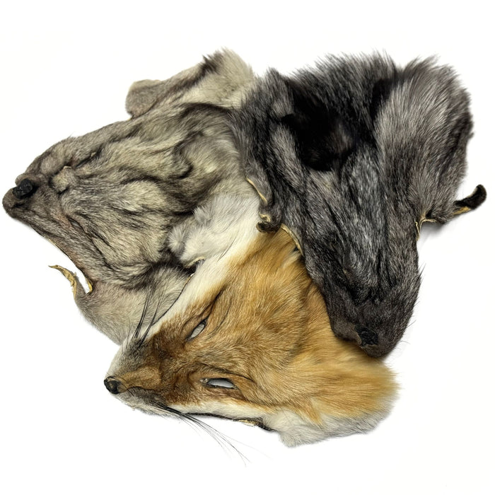 Authentic Classic Fox Face - Genuine Fur Animal Face for Crafts and Costumes