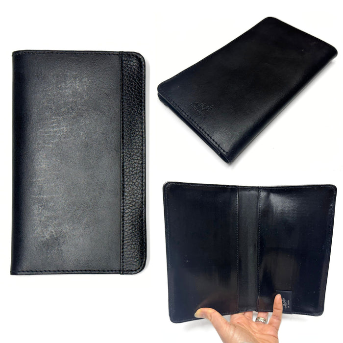 Leather Pocket Secretary - Travel Document Organizer - Notepad or Diary Case