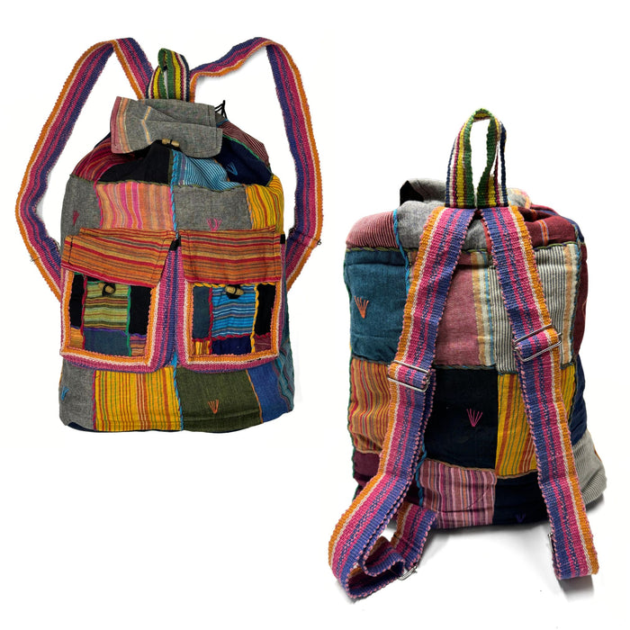 Hippie Nepal Bags - Casual Purses & Backpacks - 100% Cotton Colorful Cloth Bags
