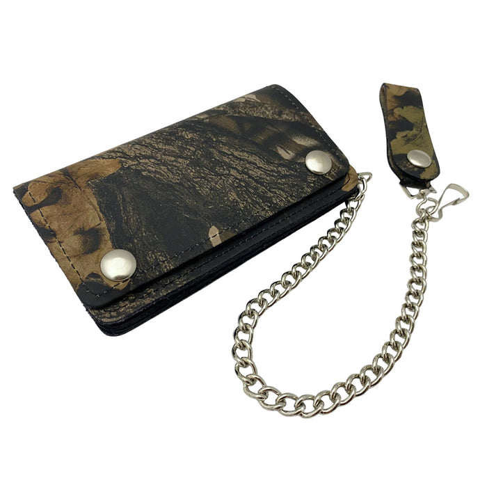 Camouflage Trucker Wallets with Chain - Trifold or Snap Closure