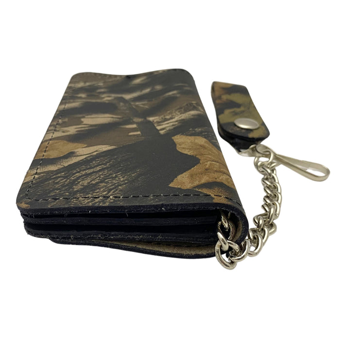 Camouflage Trucker Wallets with Chain - Trifold or Snap Closure