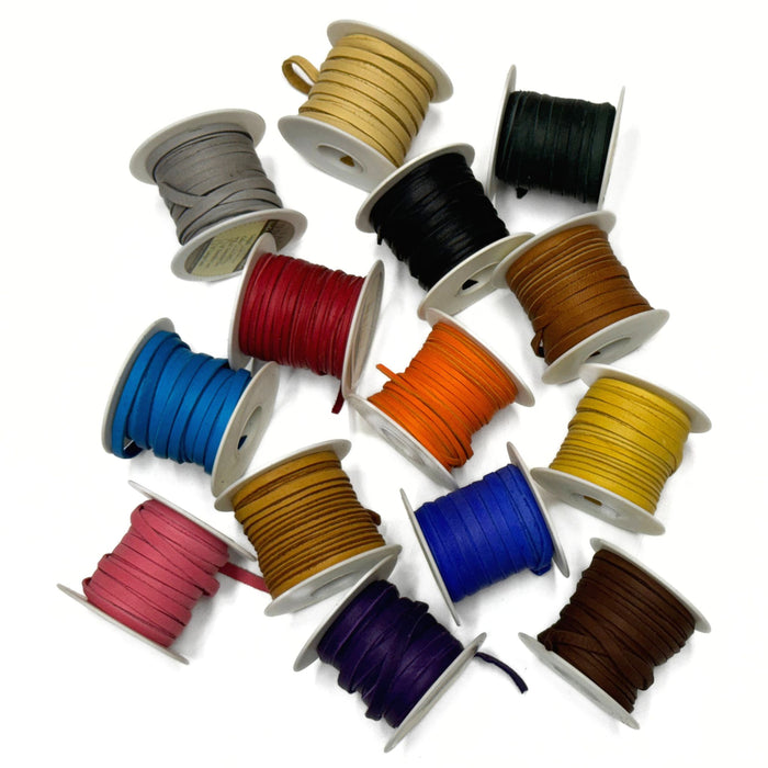 Deerskin Leather Lace Cord Spool - 50 feet x 1/8" - 36 feet x 3/16" - 25 feet x 1/4"