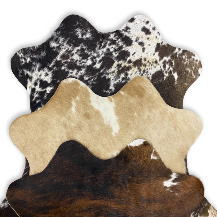 Mini Cowhide Cutouts - Assorted Patterns and Colors - Natural Hair-on Rugs - Home Accent