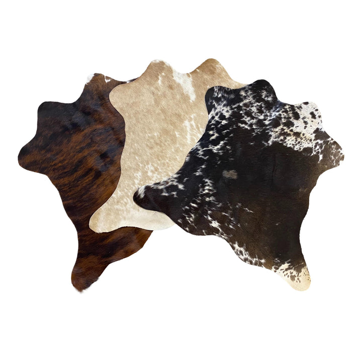 Mini Cowhide Cutouts - Assorted Patterns and Colors - Natural Hair-on Rugs - Home Accent