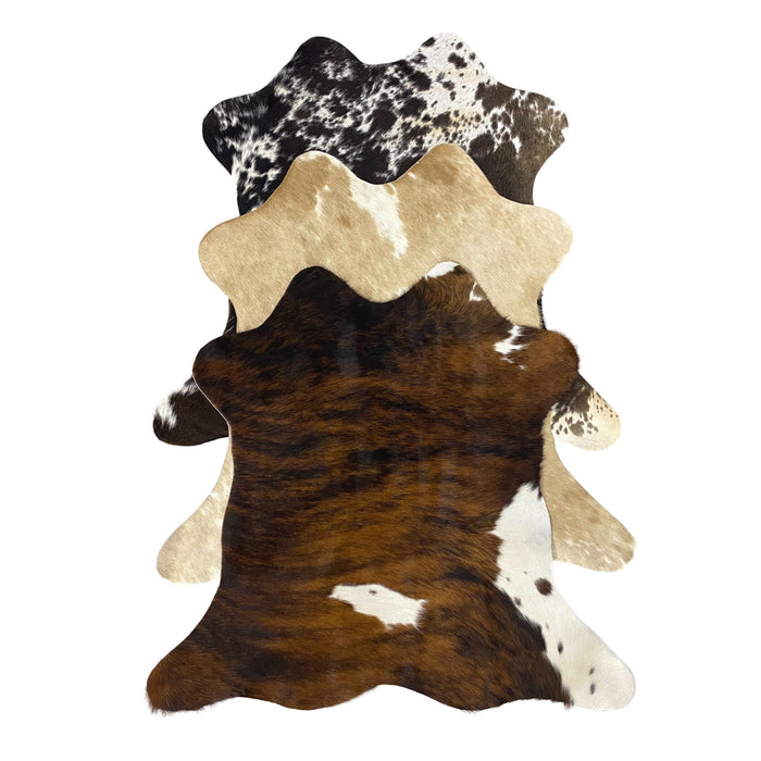 Mini Cowhide Cutouts - Assorted Patterns and Colors - Natural Hair-on Rugs - Home Accent