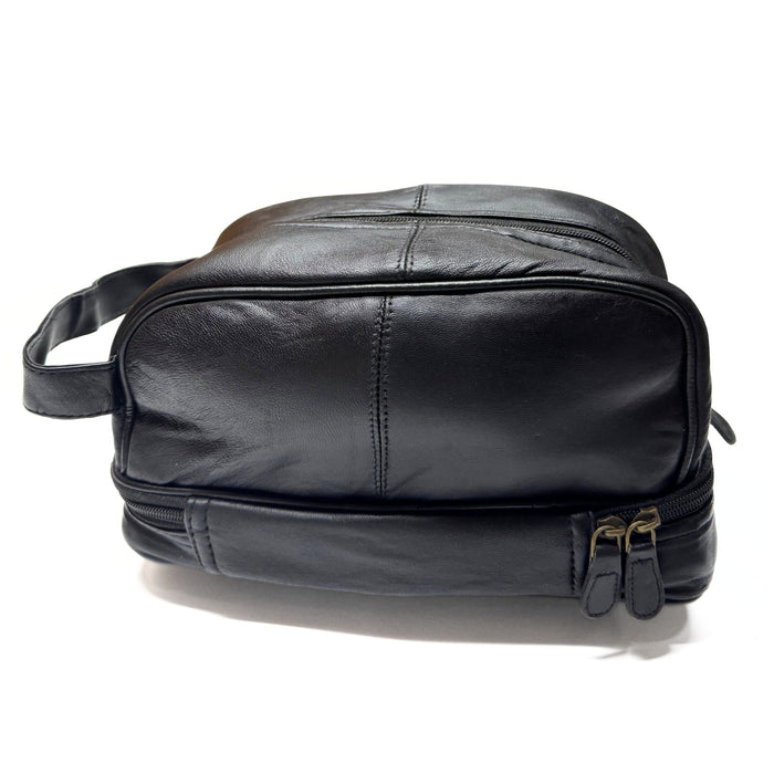 Sheep Leather Dopp Kit with Zipper Bottom Organizer