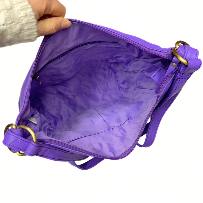 2 Way Convertible Leather Handbag & Backpack - Black, Brown, Yellow, Pink, Purple, Blue