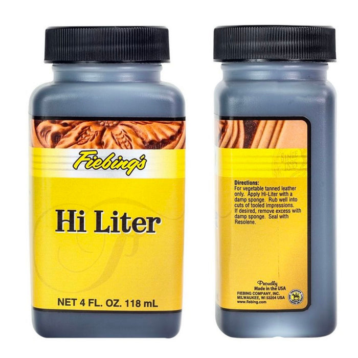 Fiebing's Hi Liter Finish for Carved Leather - Brown - 4 oz - Quart