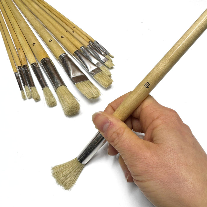 12 Piece Paint Brush Set for Dyeing or Painting - Leather Craft Paintbrushes