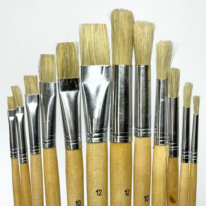 12 Piece Paint Brush Set for Dyeing or Painting - Leather Craft Paintbrushes