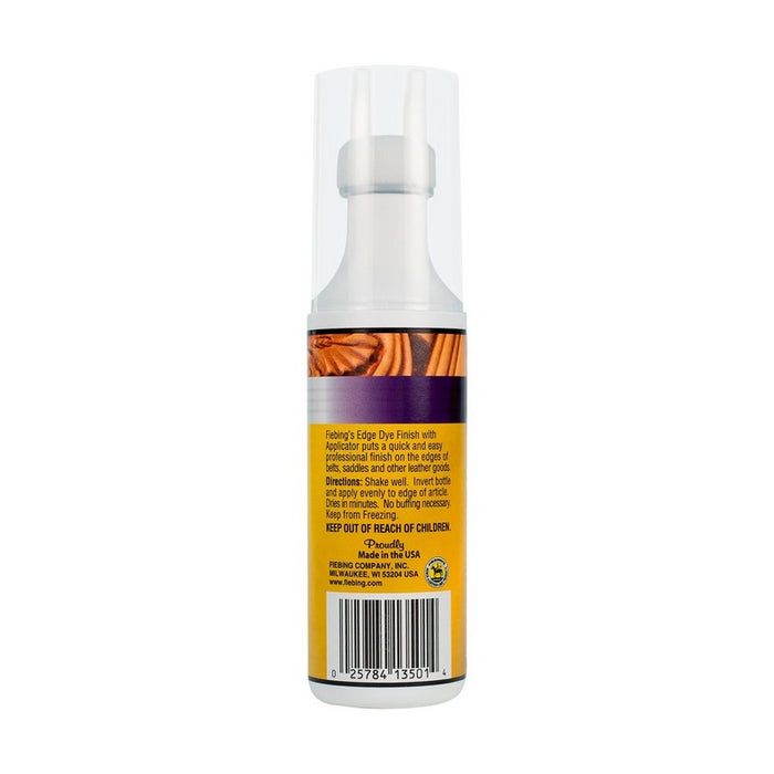 Fiebing's Edge Dye Finish with Applicator - Black - Dark Brown - 3.5 oz