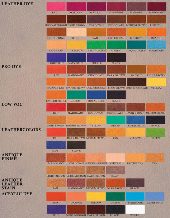 Fiebing's Professional Oil Dye - 4 oz - Quart - Black, Light Brown, Dark Brown, Saddle Tan, Mahogany